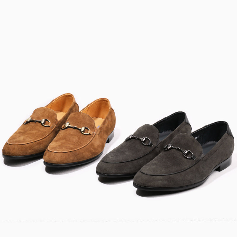 Men's Suede Horsebit Slip-On Shoes