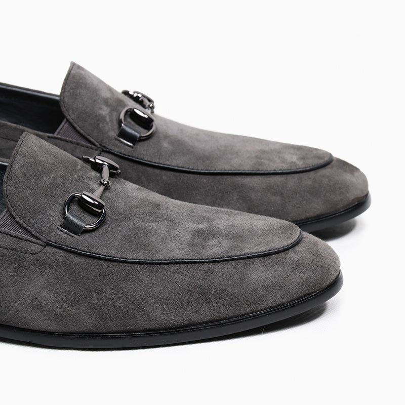 Men's Suede Horsebit Slip-On Shoes