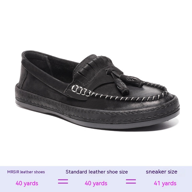 Summer British Style Leather Slip-on Casual Men's Shoes