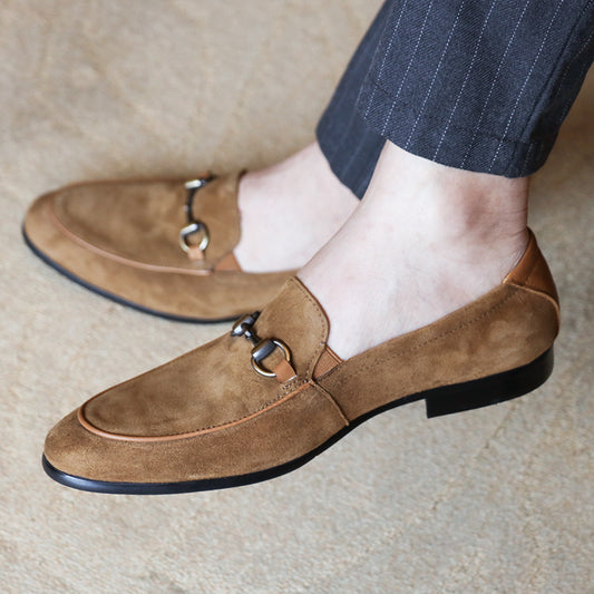 Men's Suede Horsebit Slip-On Shoes