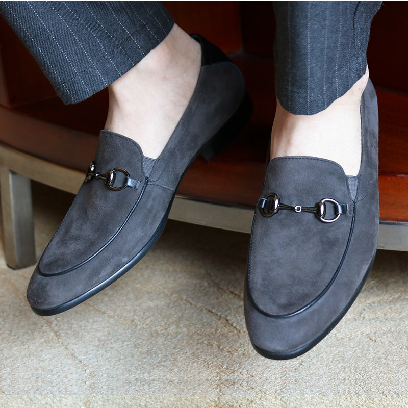 Men's Suede Horsebit Slip-On Shoes